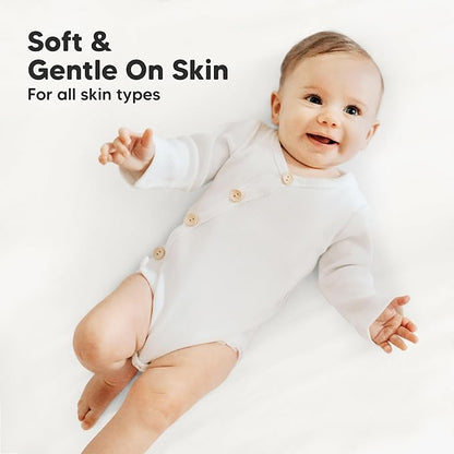 2-Pack Mini Crib Sheets Fitted - 38x26 Pack N Play Sheets for Pack and Play Mattress, Organic Cotton, Soft & Breathable Playard Bedding, Neutral Mini Toddler Bed Cover for Boys, Girls (Soft White)