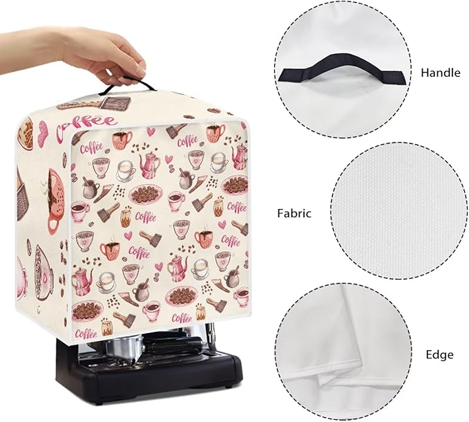 Coffee Maker Cover - Waterproof Foldable Coffee Machine Dust Cover - Washable Foldable Kitchen Appliance Protector