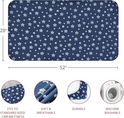Crib Sheets 4 Pack, Fitted Crib Sheets for Standard Size Crib and Toddler Mattresses, Soft and Breathable Baby Gift Set