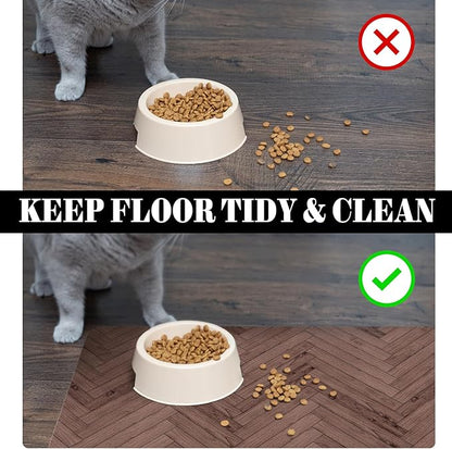 Personalized Dog Food Mat for Floors Absorbent, Custom Pet Cat Food Mat - Quick Dry Dog Bowl Mats for Food and Water Pet Supplies