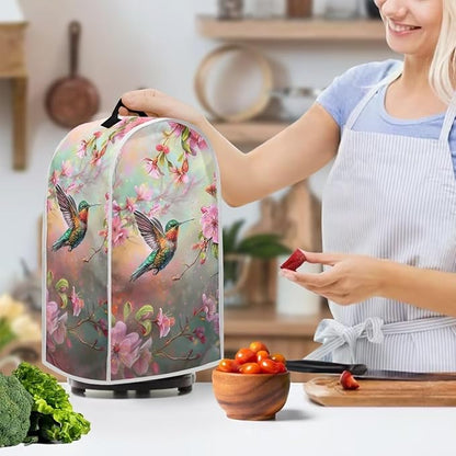 Hummingbird Blender Cover Washable Kitchen Toaster Cover Floral Pattern Bread Maker Coffee Maker Dustproof Protectiron Set