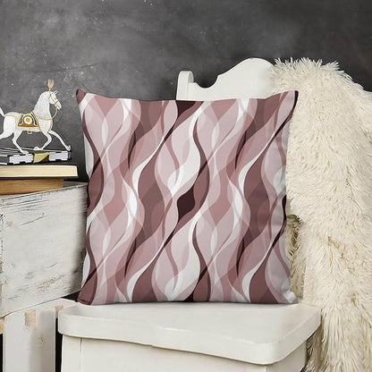 Pink Throw Pillow Covers Modern Abstract Pink and Grey Striped Decorations for Bedroom Living Room Farmhouse Sofa Pillows Bed Couch 22x22 Inch
