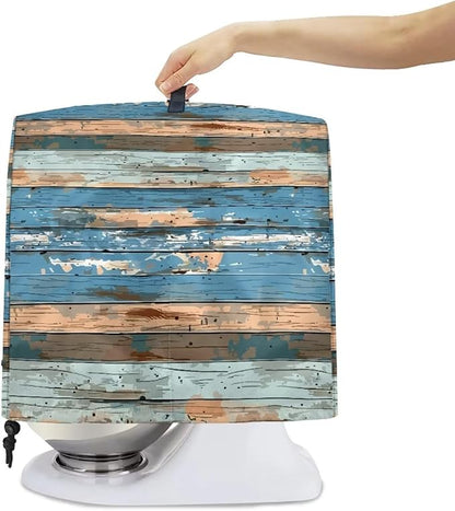 Stand Mixer Covers Protector Kitchen Aid Mixer Cover Wood Design Appliance Dust Covers with Top Handle Front Pocket Universal Fit Tilt Head and Bowl Lift Models