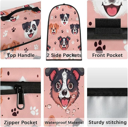 Stand Mixer Cover for 6-8 Quarts Mixer Kitchen Mixer Cover Fits Tilt Head & Bowl Lift Models Happy Dogs Dust Cover for Coffee Maker with Pockets