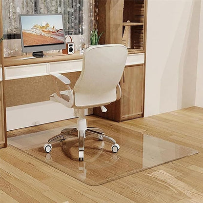 Office Chair Mat 48" x 60" for Carpet and Hardwood Floor, Beveled Edge for a Smooth Glide and Easy Roll On/Off, Heavy Duty and 4 Pcs Non-Slip Pad Floor Protector Ultimate Desk Chair Mat