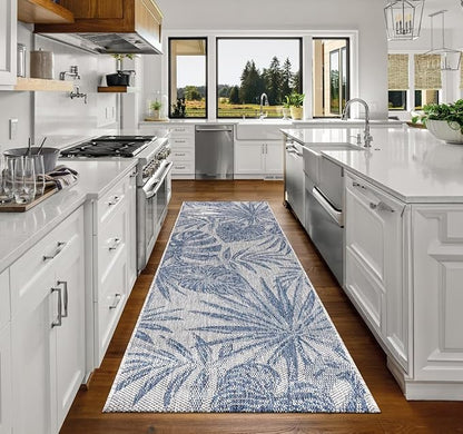 Keen Home Design Terrace Outdoor Runner Rug - 2x8 Washable Indoor/Outdoor Rug for Patio, Kitchen, Balcony, Beach, Garden, Deck and Porch, Size: 2'2"x7'7"