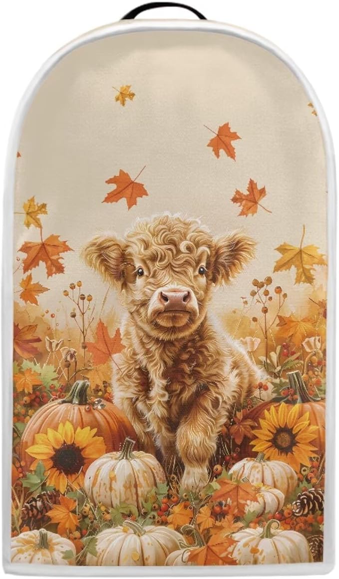 Highland Cow Blender Cover for Kitchen Small Appliance Dust Cover Fall Kitchen Decor Food Processor Dustproof Covers with Handle Blender Protection Accessories, Maple Leaf