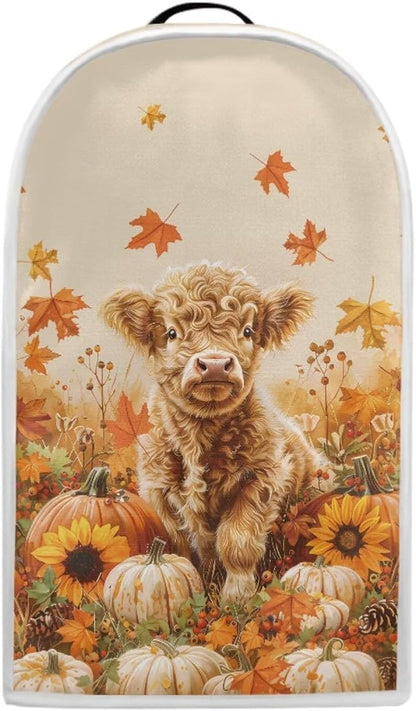 Highland Cow Blender Cover for Kitchen Small Appliance Dust Cover Fall Kitchen Decor Food Processor Dustproof Covers with Handle Blender Protection Accessories, Maple Leaf