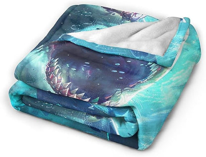 Funny Shark Throw Blanket - Fantasy Gifts and Decor for Girls, Women, Men, Boys - Soft Warm Cozy Fleece for Couch, Sofa, Bed 50"x40"