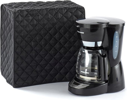Covermates Keepsakes - Coffee Maker Cover - Dust Protection - Stain Resistant - Washable - Appliance Cover, Black