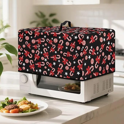 Microwave Oven Grill Cover Protector, Christmas Lollipop Waterproof Dust-Proof Heavy Duty Polyester Dust Heat Resistant Cover Case Protections for Toaster Oven