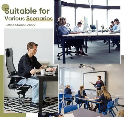 Office Chair Mat for Carpet & Hardwood, Upgraded 32" x 48" Dual Use Tempered Glass Chair Mat for Chair and Footrest Under Desk