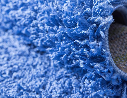 Unique Loom Solid Shag Collection Area Rug (4' 1" x 6' 1" Rectangle, Periwinkle Blue)