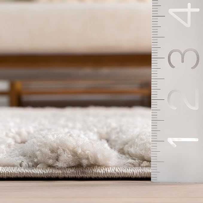 nuLOOM Risette Beige, 8'10" x 12', Geometric, Soft and Textured, High Traffic, Stain Resistant, Easy Clean, Durable Area Rug for Bedroom, Living Room, Dining Space, Den, Foyer, Entryway