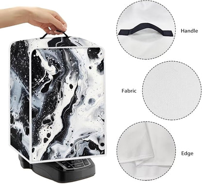 Marble Coffee Maker Cover Protector with Top Handle Washable Dustproof Small Kitchen Appliance Protector