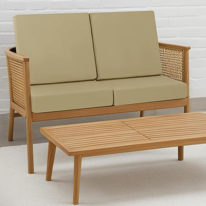idee-home Outdoor Cushions for Patio Furniture, Outdoor Seat Cushion, Waterproof Couch Hampton Bay Deep Seat Replacement Chair Cushions for Garden Lawn Backyard Deck, 24 x 26