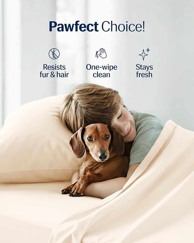 REST® Evercool®+ Starter Sheet Set Twin XL Snow Ivory, Breathable Bed Sheets for Hot Sleeper and Night Sweats, with Pillowcases, Ionic+ Self-Cleaning Silver Yarn for Sensitive Skin, 3PCS No Flat Sheet