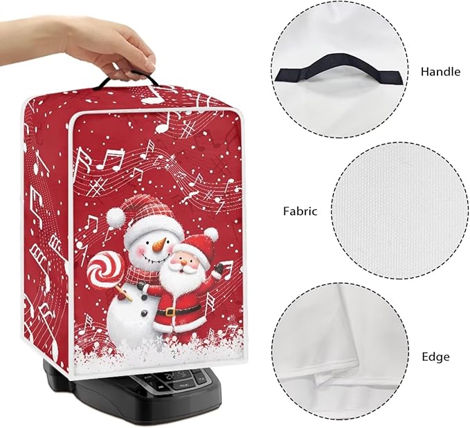 Coffee Maker Cover for Kitchen Counter Christmas Santa Claus Coffee Machine Dust Cover Keep Kitchen Appliance Clean