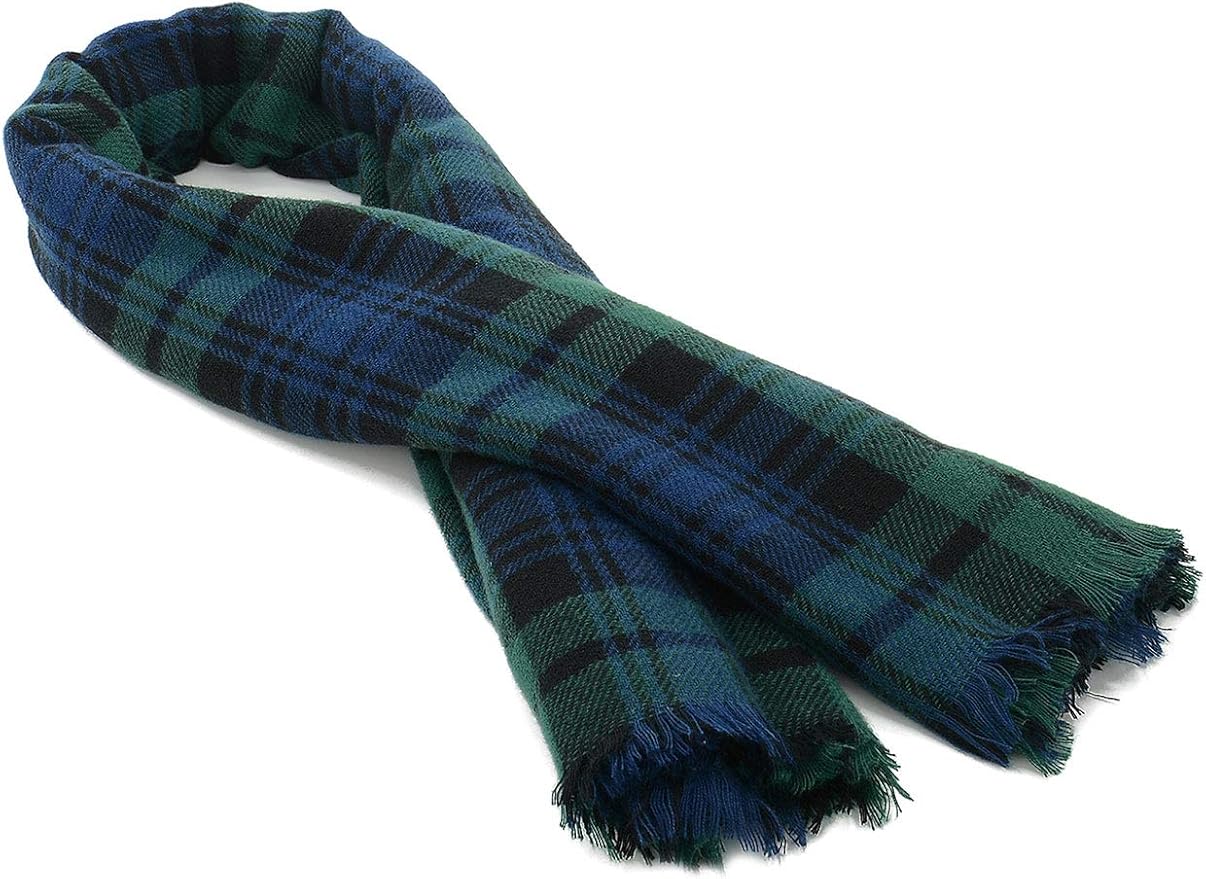 American Trends Women's Cozy Warm Winter Fall Blanket Scarf Stylish Soft Chunky Checked Giant Scarves Shawls