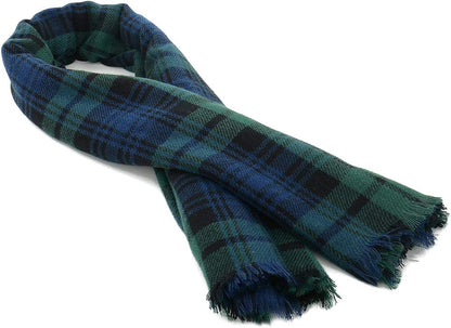 American Trends Women's Cozy Warm Winter Fall Blanket Scarf Stylish Soft Chunky Checked Giant Scarves Shawls