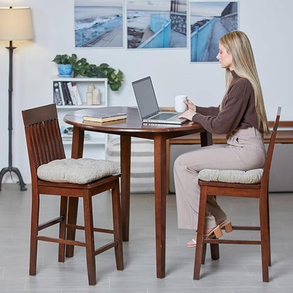 Klear Vu Gripper Overstuffed Universal Non-Slip Dining Chair Cushions for Kitchen Decor or Office Use, U-Shaped Skid-Proof Seat Pad, 17x17 Inches, 2 Count (Pack of 1), Honeycomb Natural