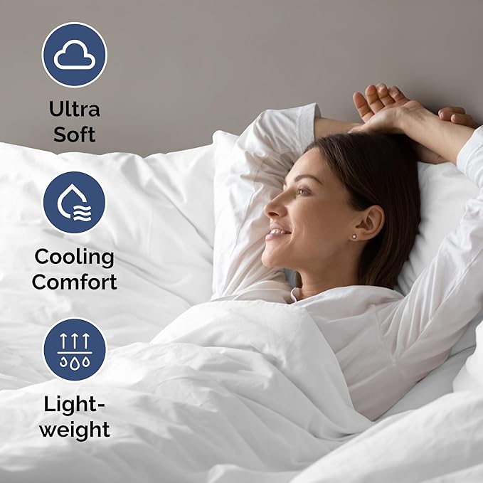 Air Mattress Sheet Set for Twin Size - 3 Piece Breathable & Cooling Sheets w/Extra Deep Pockets - Fits Inflatable & Blow Up Air Mattresses Up to 24 Inches Thick - Ultra Soft & Wrinkle Free - White
