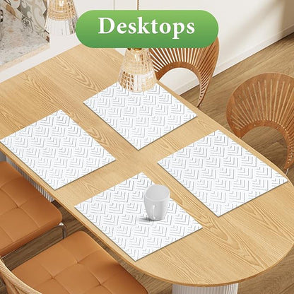 Shelf Liner for Kitchen Cabinets Non Adhesive Drawer Liner Non-Slip Thickened Shelf Liner Paper Strong Easy to Clean for Tool Box Refrigerator with Knife and Tape Measure,Silver Arrow,17.3 x 236.2 in