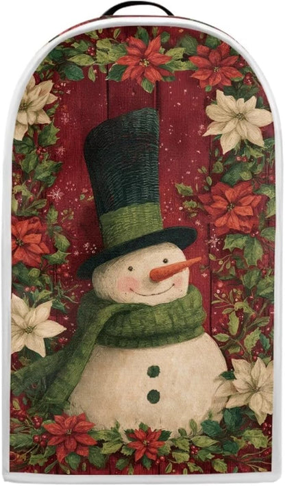 Snowman Blender Cover for Kitchen Resistance Food Processor Dust Cover with Handle Easy Clean Coffee Machine Dust Protector Covers for Kitchen Countertop Christmas Decoration