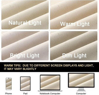 PrinceDeco 100% Blackout Curtains Black Out Curtains for Sliding Glass Doors Extra Wide Blackout Curtains Folding Door Curtain Sliding Glass Door Curtain,100X96 Curtains, Bleached Sand