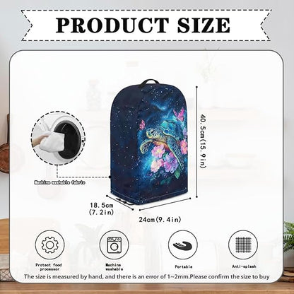 Blender Cover Kitchen Appliance Anti Fingerprint Dust Proof Stain Resistant Coffee Maker Food Processor Stand Mixer Cover for Home Kitchen Decor Hibiscus Floral Sea Turtle