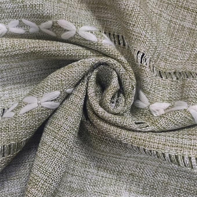 Simple Bedside Table Tassel Cover Cloth, Tablecloth Cover Towel, Suitable for Bedside Table TV Microwave Washing Machine Refrigerator Dust Cover (Green, 15.7 * 35.4 inches)