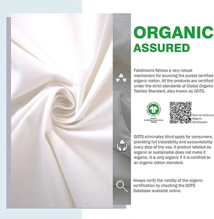FABDREAMS Organic Waterproof Pillow Protector Set King Size | Pillow Cover Set of 2 | Pillow Encasement Set of 2 | Temperature Regulating | Breathable | King | 20” X 40” | White
