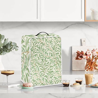 Coffee Maker Cover For Kitchen With Top Handle Waterproof Dust Appliance Cover Suitable For Most Coffee Machine Models William Morris Green