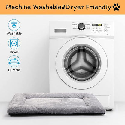 Dog Beds Crate pad for Extral Small Fit Metal, Utral Soft,Washable&Antislip Kennel Pad for Dogs Cozy Sleeping Mat,Gray 22inch