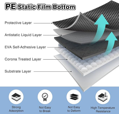 36"x 48" Chair Mat for Hard Floors, Durable Office Chair Mat for Tile &Laminate Floor, Easy to Clean Desk Floor Mats for Hard Floors, 3D Carbon Fiber Pattern Floor Protector,Waterproof Office Mat