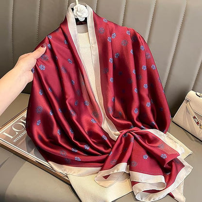 Fashion Scarves Scarf 100% Silk Feeling Scarf Silk Like Scarves Long Lightweight Sunscreen Shawls for Women