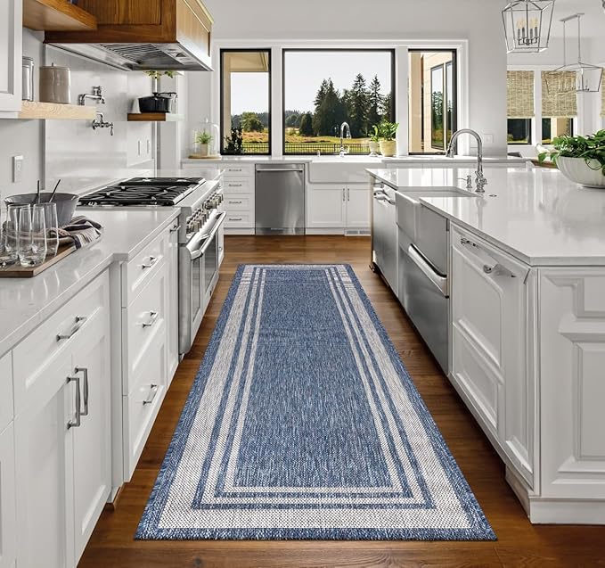 Keen Home Design Terrace Outdoor Runner Rug - 2x6 Washable Indoor/Outdoor Rug for Patio, Kitchen, Balcony, Beach, Garden, Deck and Porch, Size: 2'2"x5'7"