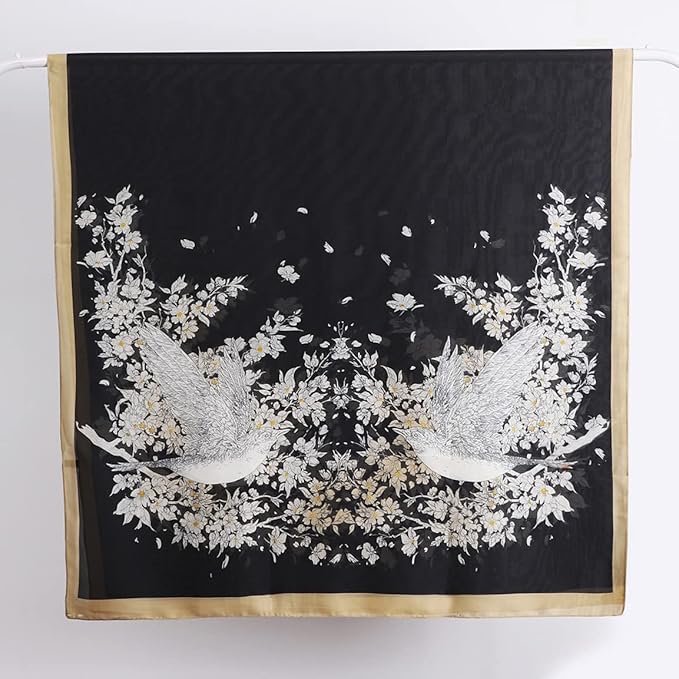 Fashion Scarves Scarf 100% Silk Feeling Scarf Silk Like Scarves Long Lightweight Sunscreen Shawls for Women