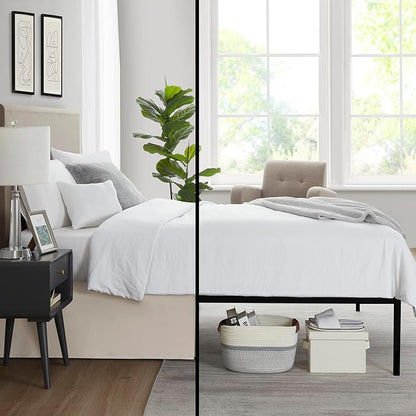 Nestl Linen Bed Skirt King Size - King Bed Skirt 14 Inch Drop - Brushed Microfiber Bed Skirts - Hotel Quality Pleated Bed Skirt - Shrinkage & Fade Resistant