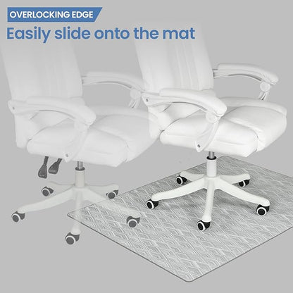Chair Mat for Hardwood & Tile Floor, 47" x 60" Heavy Duty Office Chair Mat for Rolling Chairs, Anti Slip, Non-Curve, Floor Protector for Home Office
