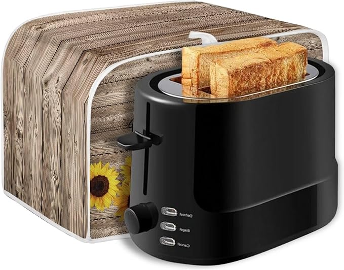 Sunflower 2 Slice Toaster Cover, Dustproof Bread Maker Oven Cover, Small Kitchen Appliance Protector, Anti-Fingerprints Kitchen Bread Machine Protection