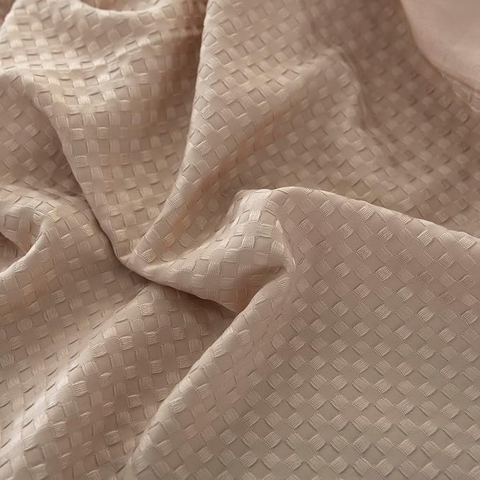 Queen Bed Skirt, Pleated Waffle Weave Bed Skirt with Split Corners, Tailored Dust Ruffle 12 Inch Drop Easy Fit, Machine Washable (Cream, Queen - 12" Drop)