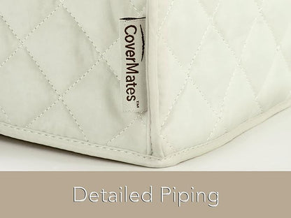 Covermates Keepsakes - Coffee Maker Cover - Dust Protection - Stain Resistant - Washable - Appliance Cover, Cream