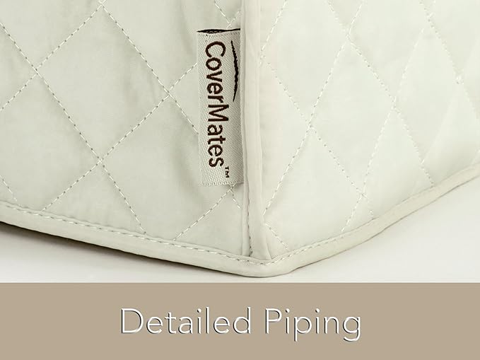 Covermates Keepsakes - Coffee Maker Cover - Dust Protection - Stain Resistant - Washable - Appliance Cover, Cream