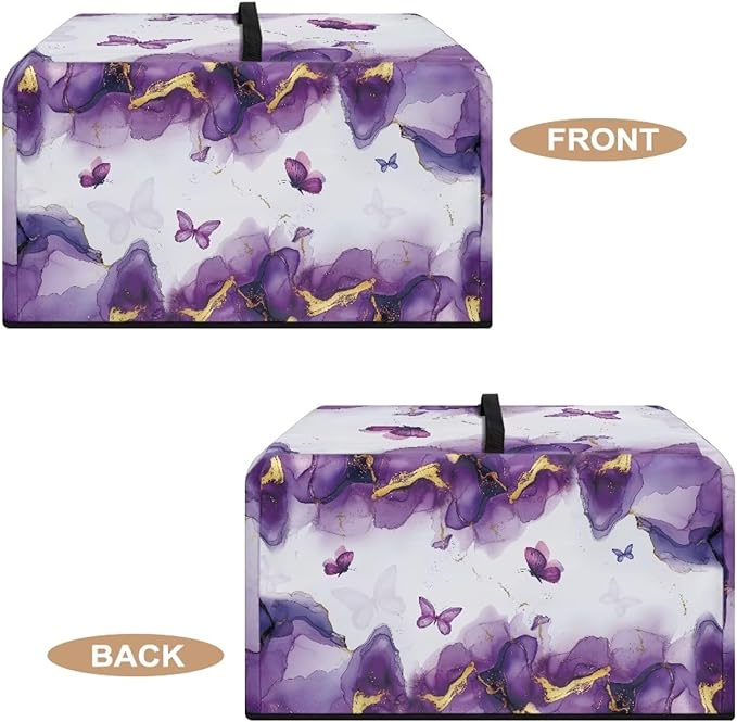 Microwave Oven Dust Cover, Marble Heat-Resistant Waterproof Polyester Fabric Protection for Toaster Oven Air Fryer Dust Cover for Microwaves Ovens Machine Washable