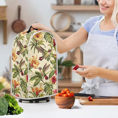 Hummingbird Dust Cover for Kitchen Blender, Toaster, Bread Maker & More - Washable, Flower Print, Dustproof Appliance Protection