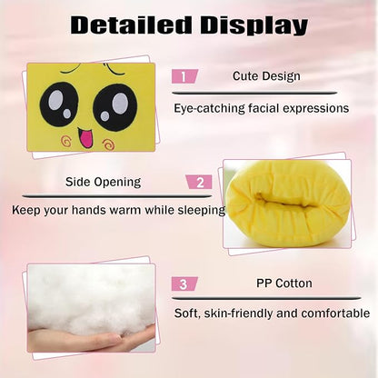 Kids Cartoon Hand Pillow Hand Warmer,Multifunction Home Animal Doll Plush Muffs Cartoon,Soft Cotton,for Napping,Travel Essentials (model9)