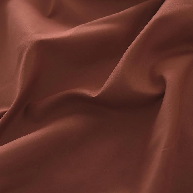 Bed Skirt Queen Size Ruffled Bed Skirt with Split Corners, 12 Inch Drop Dust Ruffle Bed Skirts with Platform, 12'' Queen, Rust