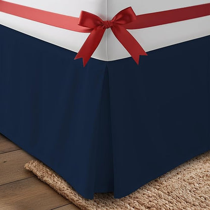 Utopia Bedding King Bed Skirt - Soft Quadruple Pleated Ruffle - Easy Fit with 16 Inch Tailored Drop - Hotel Quality, Shrinkage and Fade Resistant (King, Navy)