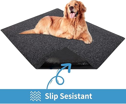 Dog Playpen Mat Pads, Puppy Pads for Dogs Training, Whelping, Housebreaking, Incontinence, Kennel, Reusable, Absorbent, Waterproof, Non-Slip, Washable, 34" x 52", Black